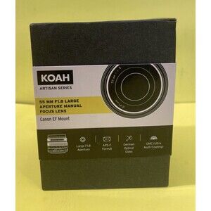 Koah Artisans 55mm f/1.8 Large Aperture Manual Focus Lens for Canon EF Black
